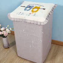Washing machine dust cover waterproof sunscreen wave wheeled full automatic washing machine cover open cover dust cloth washing machine cover