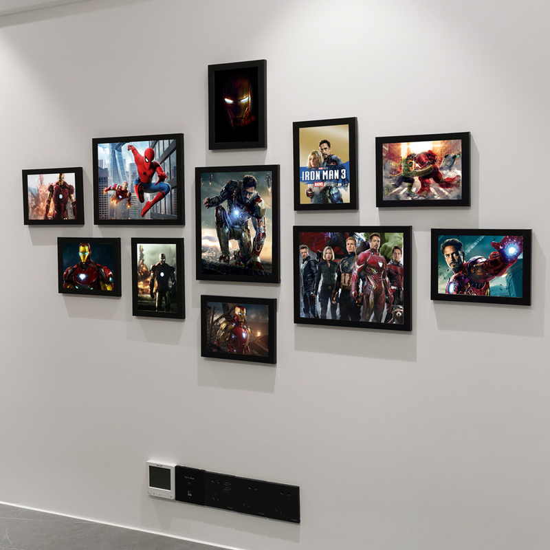 Marvel Iron Man Movie Poster Minimalist Living Room Decorative Painting Wall Hanging Photo Frame Combination Photo Wall Modern