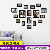 Heart Shape Photo Wall Living Room Creative Romantic Photo Frame Wall Wedding Room Bedroom No Punch Hanging Wall Photo Wall Wash Photo