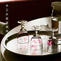 Mountain Forest Light season litchi goldfish Cup handmade crystal glass goblet