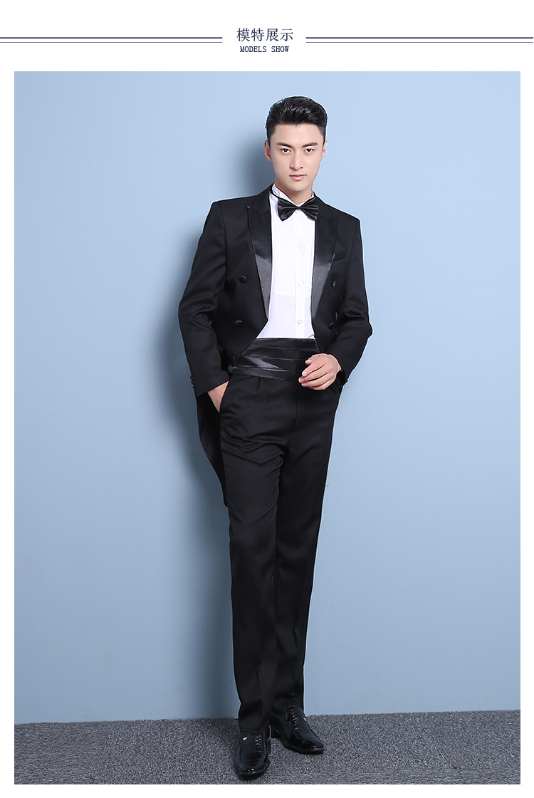 Tuxedo nam chú rể váy cưới phù hợp với nhạc trưởng trang phục sân khấu nghi lễ ma thuật máy chủ lưu trữ áo vest nam