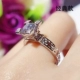 18K Bạch kim Ruby Tháp Eiffel Nhẫn kim cương Hồng vàng Nhẫn bạc Sterling Nhập khẩu Màu D Nhẫn kim cương Moissan Nữ - Nhẫn