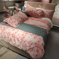 Специалист Ikea Authentic Ikea Brodona Pink маленький цветочный одеял и крышка для подушки осень и зима без листов