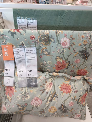 Ikea, пододеяльник, наволочка, шелковистая простыня, принт