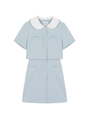 Небольшая дизайнерская кукла, комплект, платье, тренд сезона, кукольный воротник