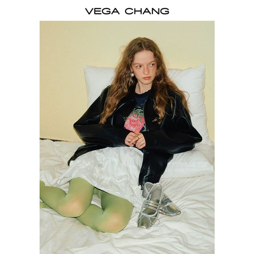 VEGA CHANG Осенняя полиуретановая куртка, 2025 года, в корейском стиле