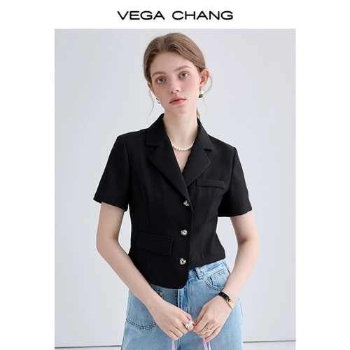 VEGA CHANG Летняя дизайнерская ретро рубашка, 2024 года, тренд сезона, французский ретро стиль