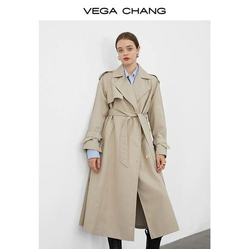 Длинный плащ, приталенный корсет, куртка для отдыха, средней длины, осенний, в британском стиле