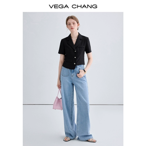 VEGA CHANG Летняя дизайнерская ретро рубашка, 2024 года, тренд сезона, французский ретро стиль