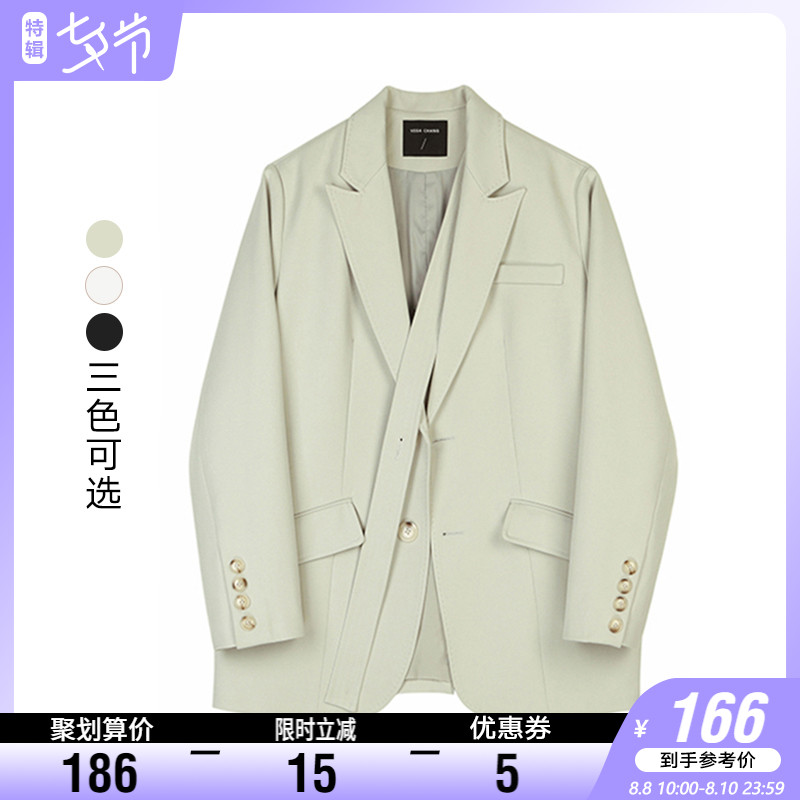 (166 yuan grab fresh price)Small suit Korean version of niche design women's small suit suit jacket female spring and autumn