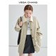 VEGACHANG windbreaker women's 2024 spring new style loose slimming British style casual jacket ins trend