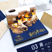 Harry Potter Paper Carving Calendar 2025 New 3D Hand-Teared Earth Treehouse Creative Desk Calendar Enterprise Customization