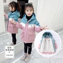 7 autumn winter coat 2023 new children 9 years old with 8 plus cotton thickened winter dress CUHK Tong 6 Wind clothes 14 Winter