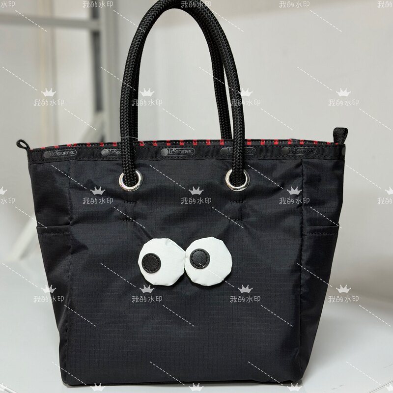 Foreign Trade Le Brand Handbag for Women, Letter Print Nylon Handbag, Small Sheep Tote Bag, Small Reversible Tote Bag