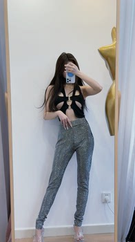 100%实拍满钻欧美小脚舞台独家长裤