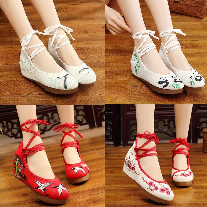 Send Mingyue shoes, straps, ancient styles, Mingyue, same dance shoes, ancient styles, female straps, increase students, Chinese style red