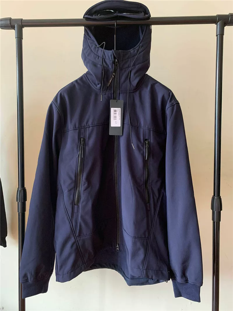 [新款男士秋冬加绒男装开衫拉炼冲锋衣  goggle Hood Jacket]