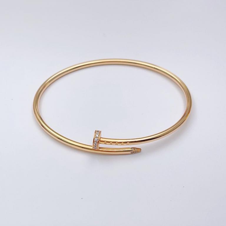 Cartier Narrow Nail Bracelet with Head and Tail Studs, Rose Gold, Size 16 # 20 Years Complete Set W61021 Cartier Narrow Nail Bracelet with Head and Tail Studs, Rose Gold, Size 16 # 20 Years Complete Set W61021
