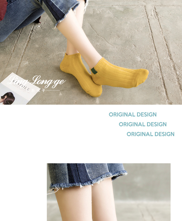 Tất nữ Hàn Quốc vớ cotton ngắn vớ dễ thương nông miệng Hàn Quốc thấp giúp thuyền vớ đại học hoang dã vớ ngắn khử mùi - Vớ sợi tre vớ sợi tre khử mùi 