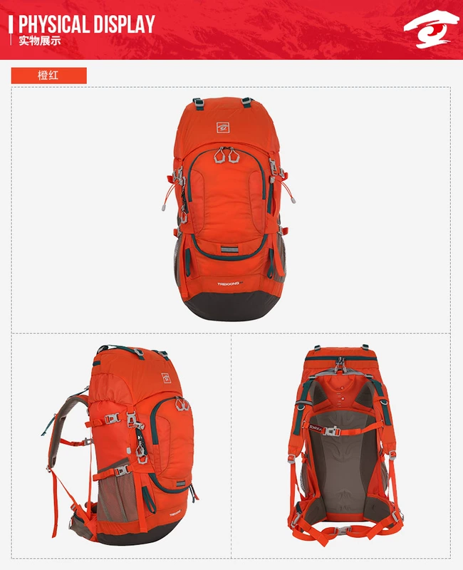 Pathfinder túi leo núi mùa xuân và mùa hè mới ngoài trời unisex 50L l đi bộ cắm trại du lịch đeo vai - Ba lô