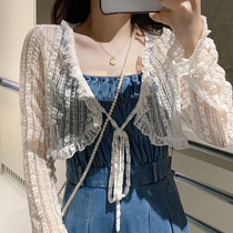 Lady K Woman Dress Homemade Light Thin Lace Small Kan Shoulder Long Lacing Knock Short Perspective Cool 100 Hitch Butterfly Knot