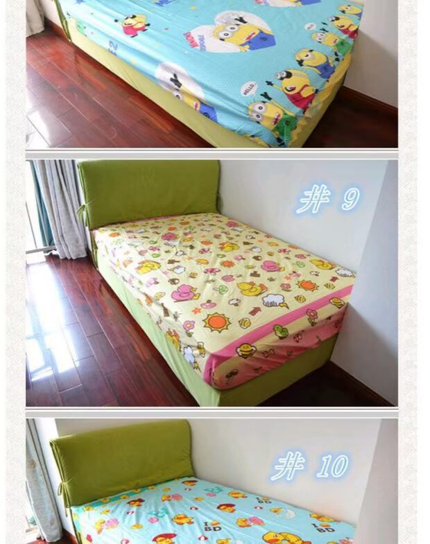 Giường trẻ em một mảnh 1 m 5 giường ba chân cotton hoạt hình 90cm1m túi giường tầng 	ga chun trải giường 2mx2m2	