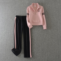 Casual sportswear suit for women spring and autumn 2024 new fashion space cotton middle-aged mother style sweatshirt spring style