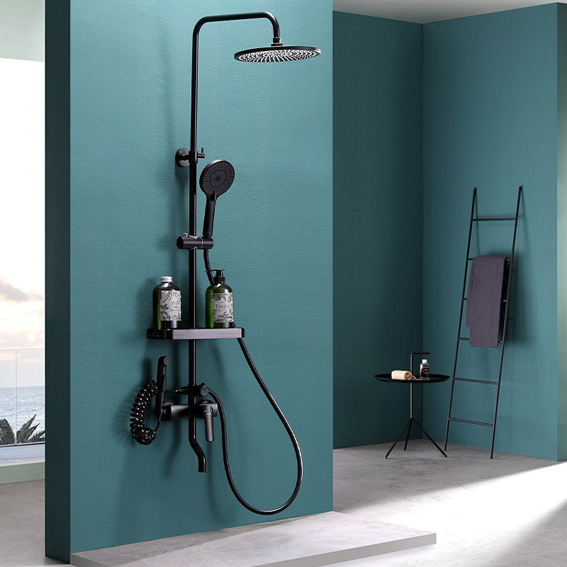 Whirlda Bathroom Black Shower Suit Home Woman Wash Spray Gun Official Flagship Makeup Room Bath Shower Shower Shower