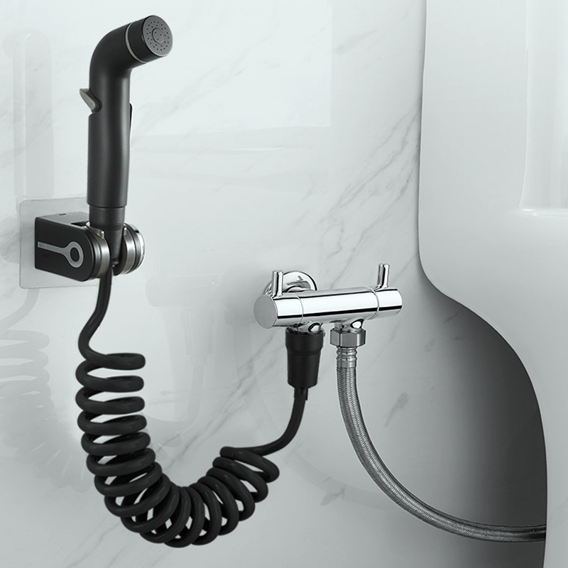 Huida three-way angle valve copper one-in-two out of water distributor 10%-2 double water out universal double cut switch toilet spray gun