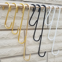 Long hook hanger S hook clothing store S-shaped adhesive hook hanging clothes wall rack S hook titanium gold s hook pants hook