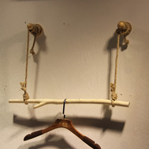 Clothing store adhesive hook hanger display stand retro Wall branches are hanging wooden wall hanging womens decoration shelf