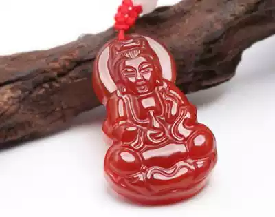 Limited-time snap-up starting at 1 yuan@Natural red agate Chalcedony Maitreya Buddha pendant Jade Laughing Buddha pendant female gift certificate