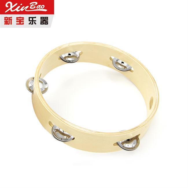 Nhạc cụ đồ chơi trẻ em vòng tròn tambourine bằng gỗ dạy nhạc tambourine chuông reo giáo dục sớm - Đồ chơi nhạc cụ cho trẻ em đàn đồ chơi cho bé