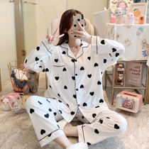 Maternity nightwear female spring and autumn cotton yue zi fu postpartum spring and summer mammal feeding pregnancy clothing 3 yue fen