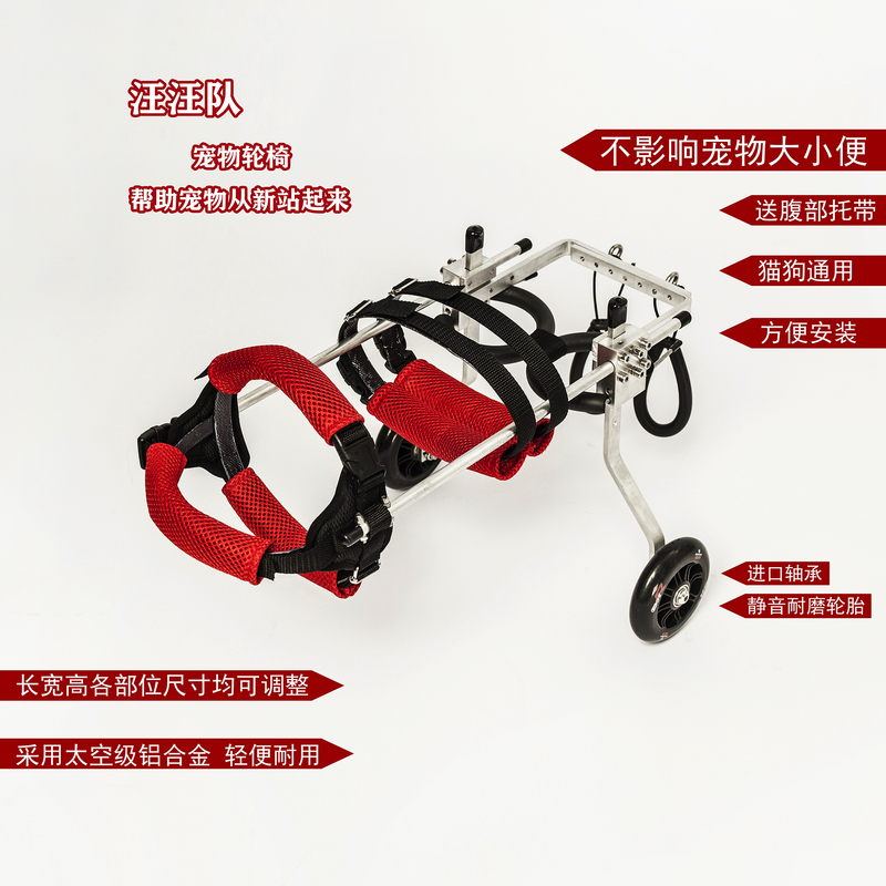 Dog Wheelchair for Hind Limb Paralysis, Pet Mobility Aid, Disabled Spine, Hind Leg Injury, Dog, Teddy, Rural Dog, Lightweight