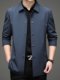 Hochwertige, nahtlos verklebte Windjacke für Herren, mittellang, großer Mantel, Herbst, Business-Casual, Herren-Revers, dünne Jacke