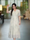 Mrs. Dave's Plus-Size Women's Clothing, New Chinese-Style Dress for Summer 2025, New Model for Chubby Women, Tummy-Covering, Chinese-Style Ink Painting Dress