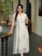Mrs. Dave's Plus-Size Women's Clothing, New Chinese-Style Dress for Summer 2025, New Model for Chubby Women, Tummy-Covering, Chinese-Style Ink Painting Dress