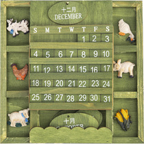 2021 Literary wood Wanyear calendar Desktop Pendulum Tables calendar New Year Calendar New Year Calendar can hang creative personality Little