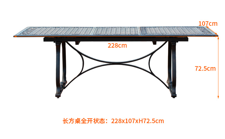 Bàn ngoài trời bằng gang đúc và bàn ghế kính thiên văn sân vườn ban công sân vườn bàn ăn giải trí 57 bộ bàn ghế ngoài trời kết hợp ghế giả mây ngoài trời