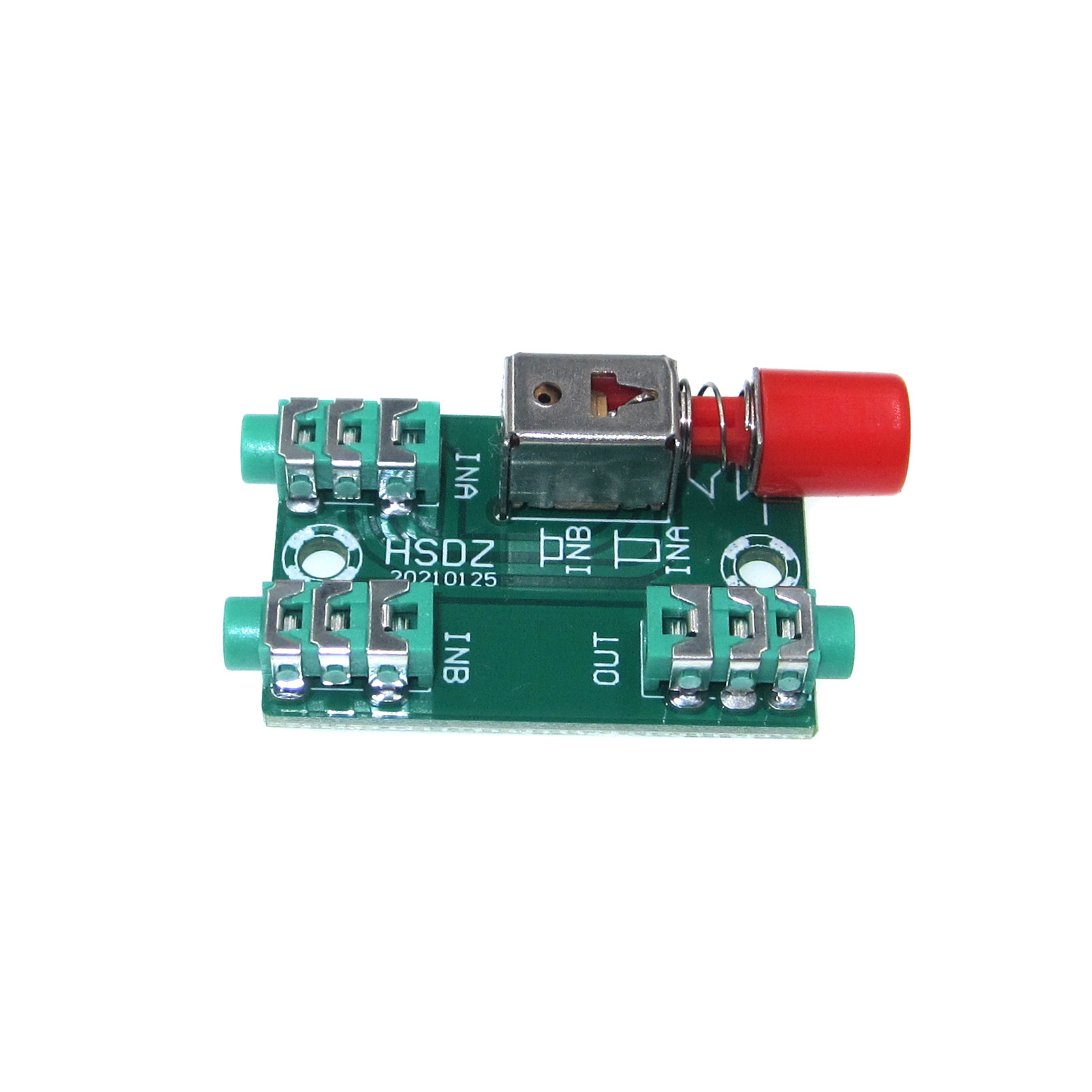 Audio switching board 3 5 Audio input seat A B two sets of audio input switch to switch select output