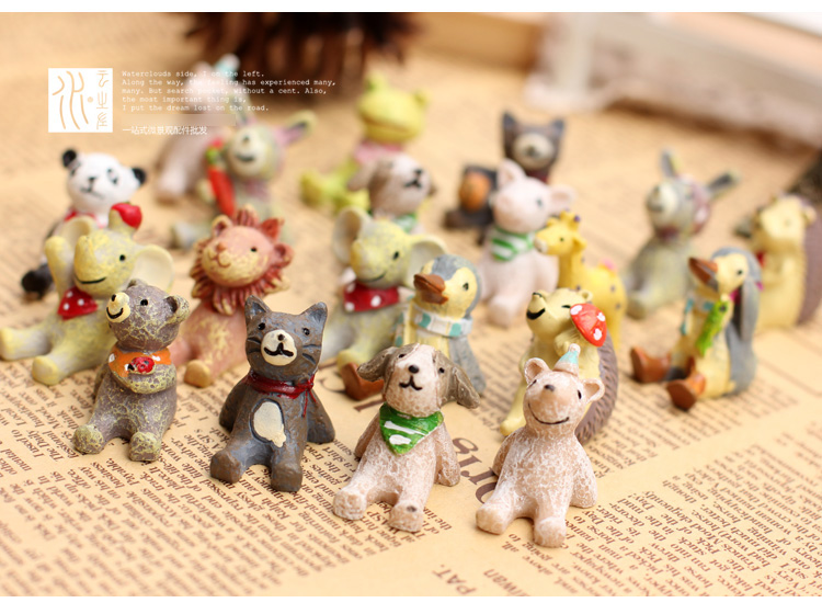 Mini zakka tạp hóa nhựa trang trí vi cảnh trang trí búp bê búp bê Giáng sinh động vật nhỏ giải phóng mặt bằng trang trí nhà ngày tết