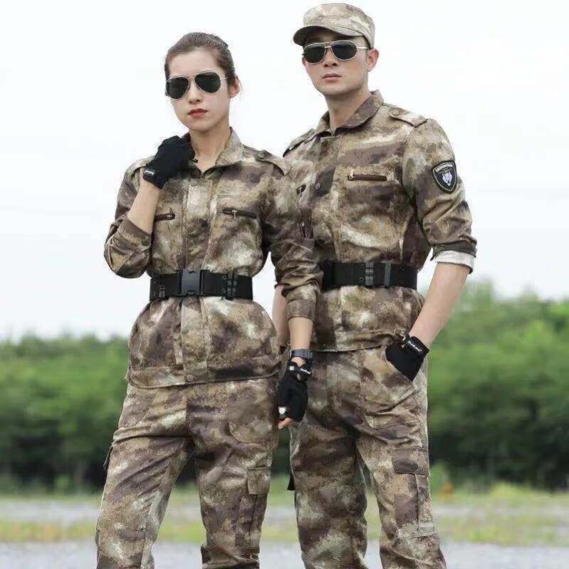 Outdoor Pure Cotton Black Eagle Tactical Camouflak Suit Men's Army Precepts Women Regular Job Security Instructors Lao Pau Clothing