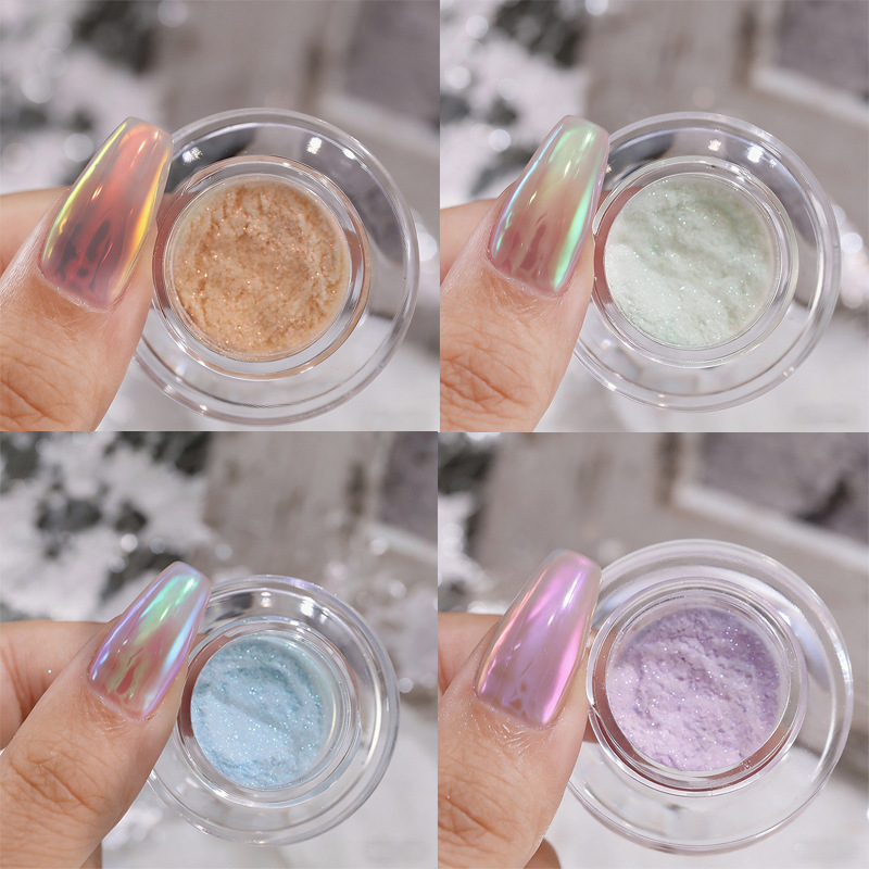 Hot-Selling Ultra-Bright Aurora Chameleon Powder Mirror Moonlight Magic Mirror Powder 12-Color Neon Powder Nail Art Stand Decorations
