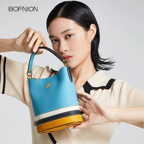 BOFNION Кожаная портативная барсетка, сумка через плечо, сумка на одно плечо, коллекция 2023, воловья кожа