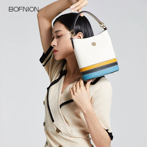 BOFNION Кожаная портативная барсетка, сумка через плечо, сумка на одно плечо, коллекция 2023, воловья кожа