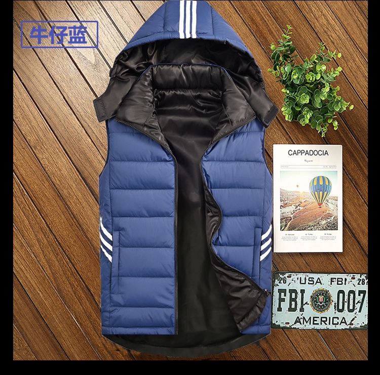Vest nam mùa thu và mùa đông béo cỡ lớn nam xuống vest cộng với phân bón tăng nam mỏng xuống vest vest nam vai áo ba lỗ nam form rộng