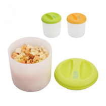 Little White Bear baby food storage cup heated and frozen thermos cup maternity storage bottle childrens leak-proof double-layer cup