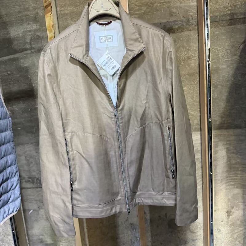 Brunello Cucinelli Men's 60% Genuine Leather 40% Silk Jacket Mb4086183