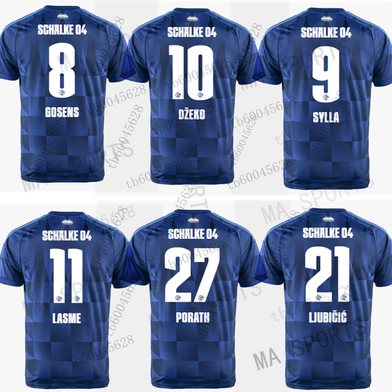 26/27 Schalke 04 Jersey Schalke Home Football Uniform No. 10哲科 (Zhe Ke) No. 9西拉 (Xi La) No. 7黄喜灿 (Huang Xican)